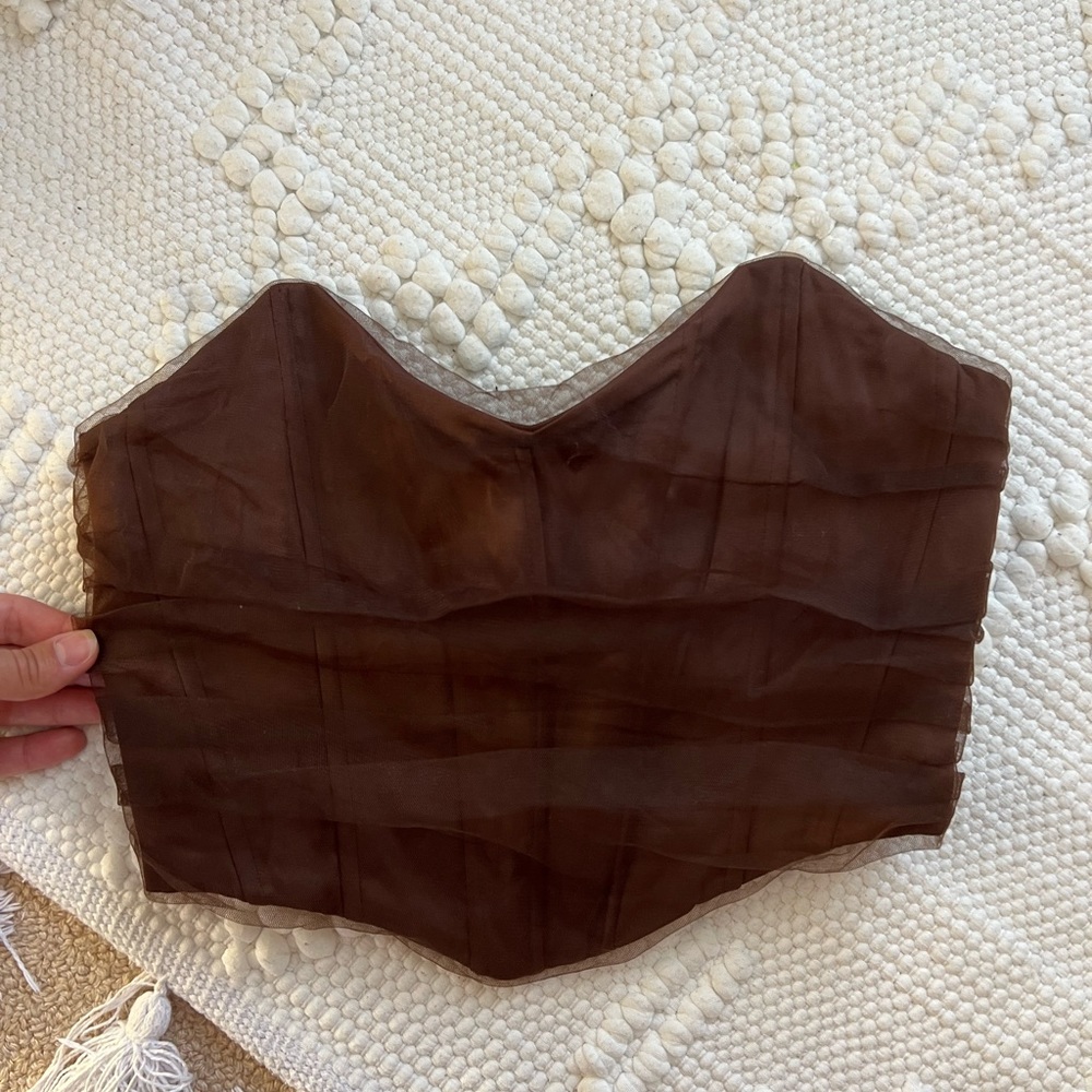 Zara tulle corset top
